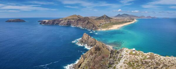 Panoramisch uitzicht over Porto Santo