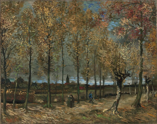 Vincent van Gogh, De populierenlaan bij Nuenen, 1885 en 1886, olieverf op doek, 78 x 97,5 cm, Museum Boijmans Van Beuningen, Rotterdam